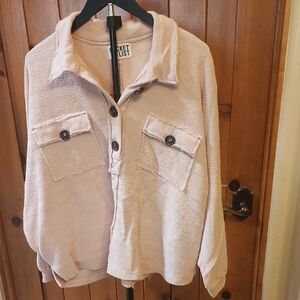 BUCKETLIST Cream Button-Up Cardigan
